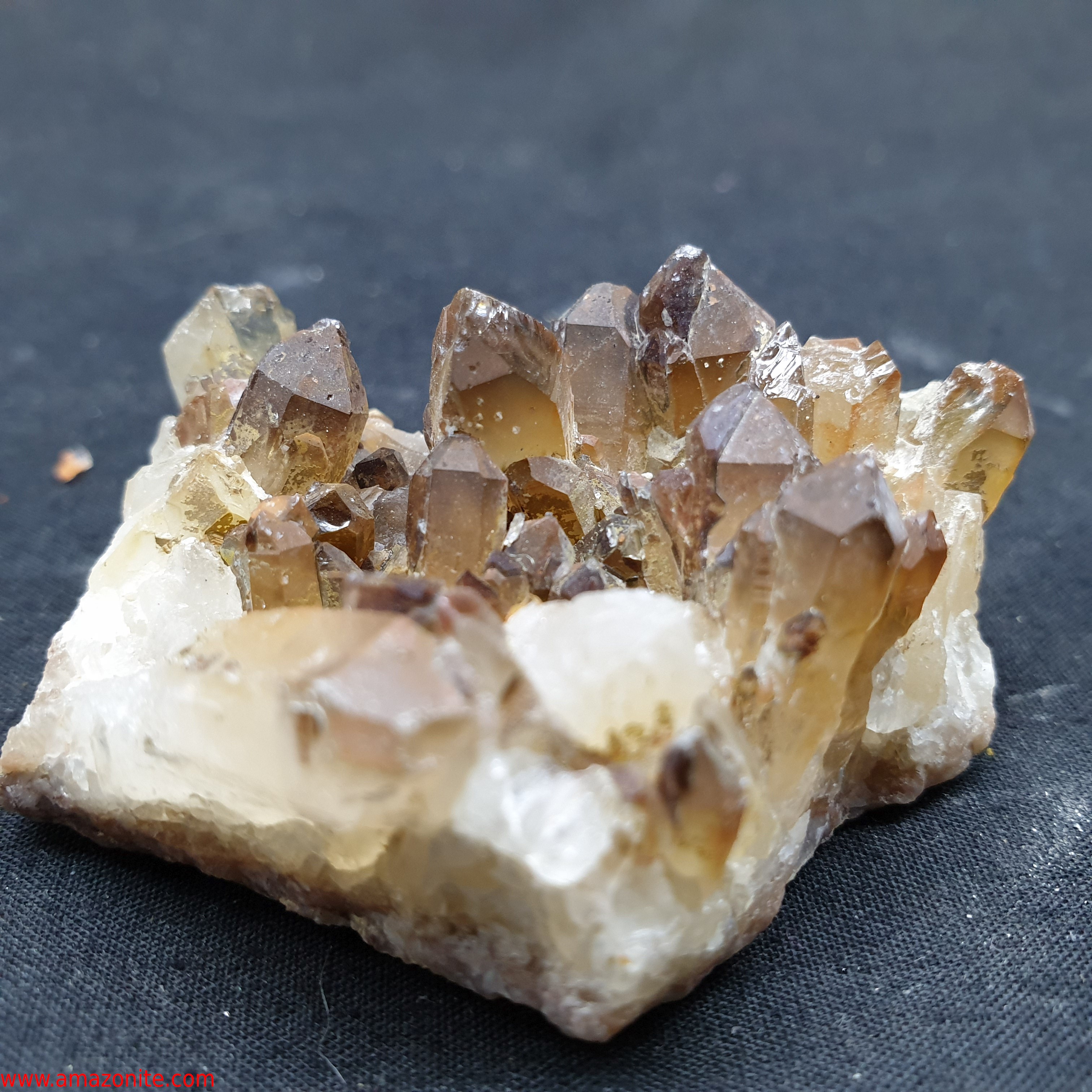 Hematite Included Quartz Crystal Cluster From Orange River, south